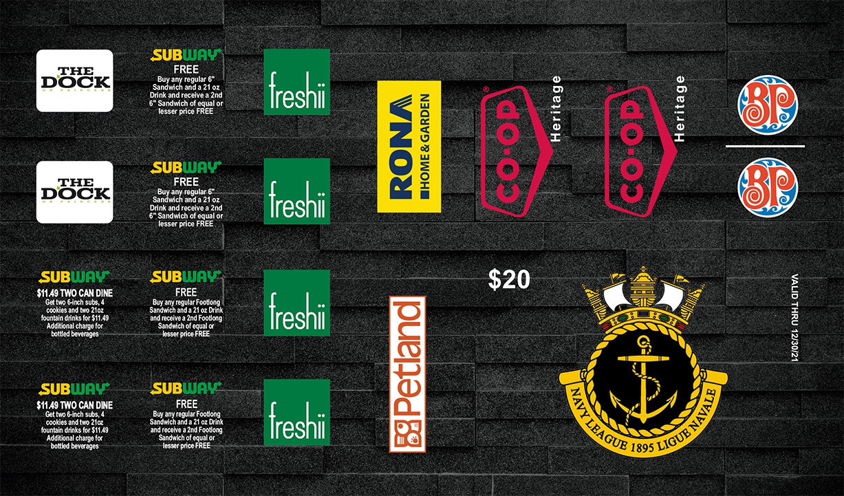 Brandon Navy Cadets Discount Cards